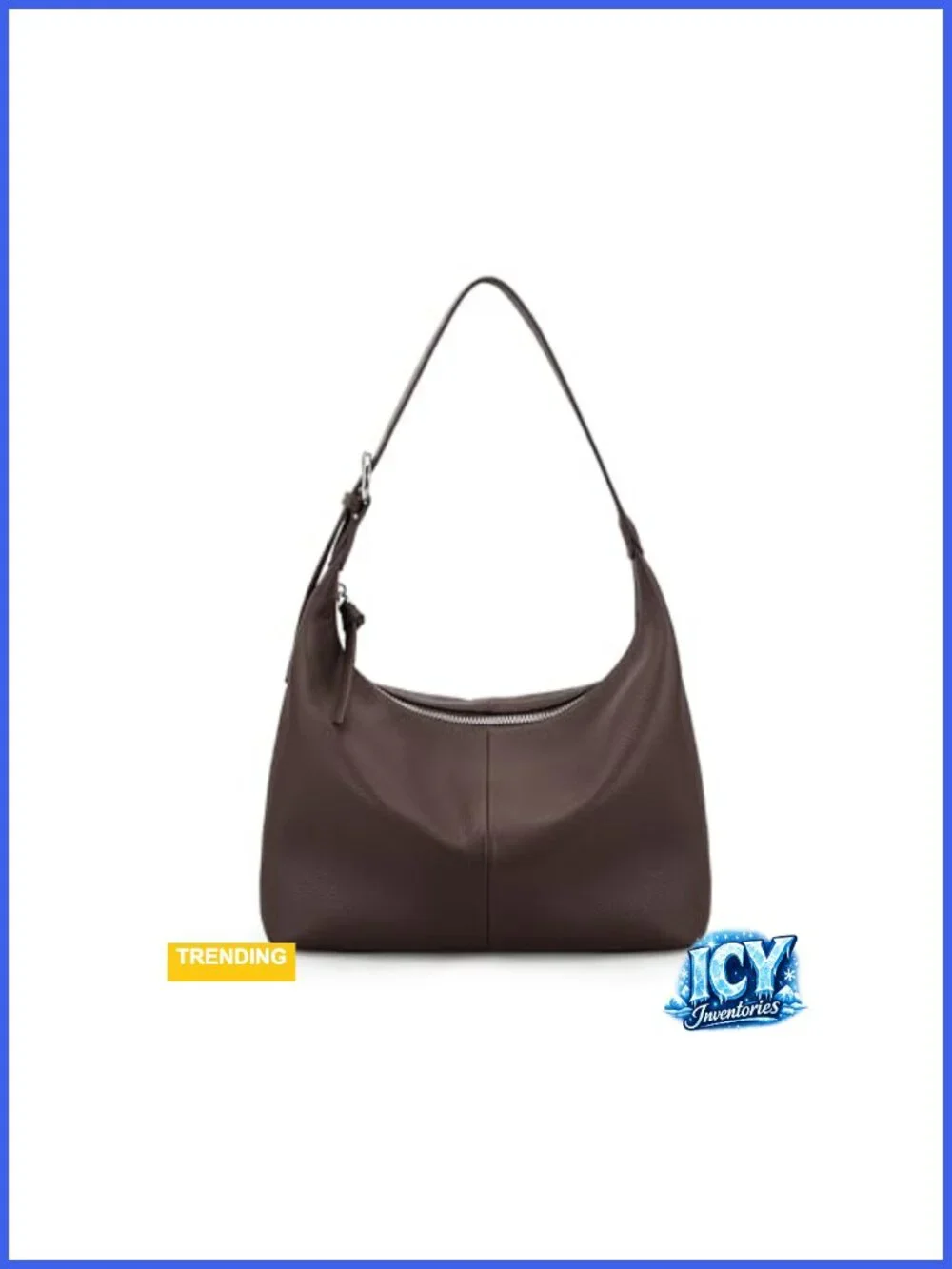 Genuine Leather Slouchy Hobo Bag Lightweight Shoulder Handbag Satchel